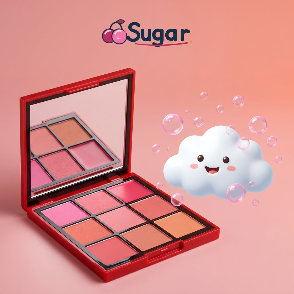 باليت بلاشر Carla Rose بودر وكريمي — 18 لون — Sugar